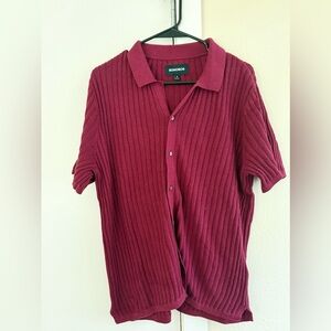 Bonobos Cabana Sweater Polo Red / Maroon; Medium